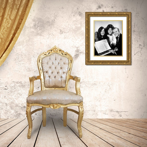 Cass Elliot-Diahann Carroll-Jack Lemmon-1973 Gold Ornate Wood Framed Art Print with Double Matting by Vintage Music Archive
