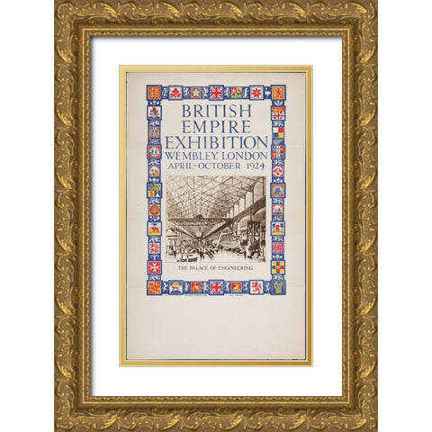 British Empire Exhibition-1924-Engineering Gold Ornate Wood Framed Art Print with Double Matting by Worlds Fair Posters