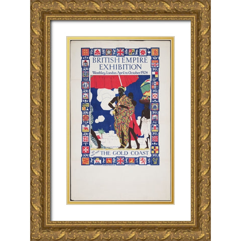 British Empire Exhibition-1924-Gold Coast Gold Ornate Wood Framed Art Print with Double Matting by Worlds Fair Posters