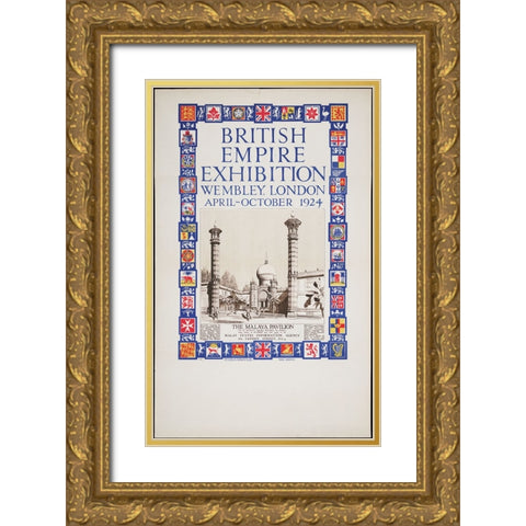 British Empire Exhibition-1924-Malaya Gold Ornate Wood Framed Art Print with Double Matting by Worlds Fair Posters