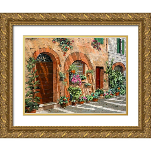 Viaggio in Toscana Gold Ornate Wood Framed Art Print with Double Matting by Borelli, Guido