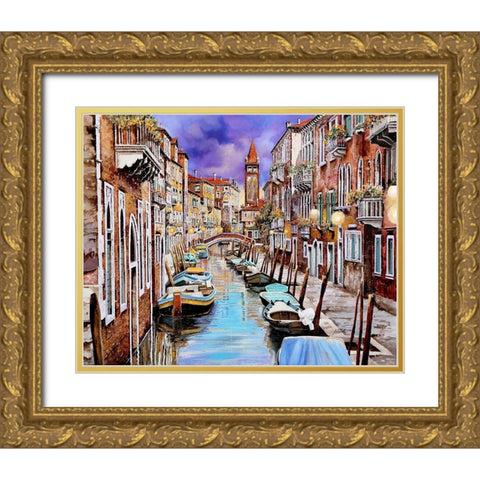Quasi l alba Gold Ornate Wood Framed Art Print with Double Matting by Borelli, Guido