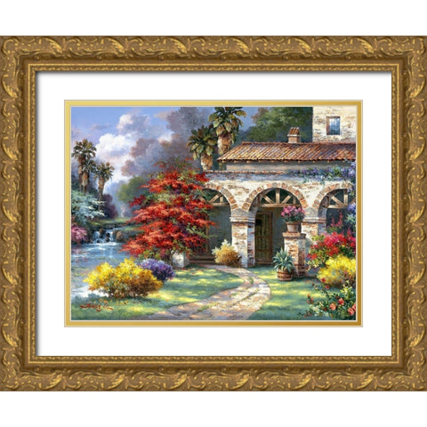 Mission Creek I Gold Ornate Wood Framed Art Print with Double Matting by Lee, James