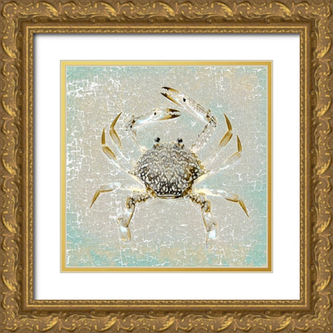 Aqua Marine XIV Gold Ornate Wood Framed Art Print with Double Matting by Aryai, Sia