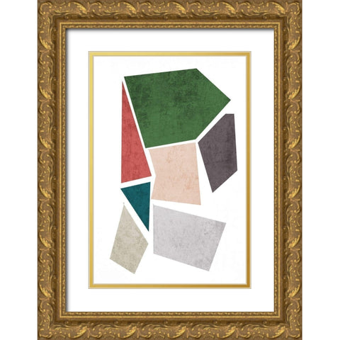 Geometric Shapes I Gold Ornate Wood Framed Art Print with Double Matting by Orlov, Irena