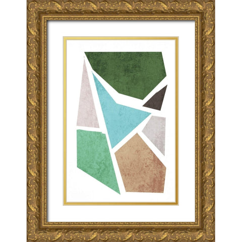 Geometric Shapes II Gold Ornate Wood Framed Art Print with Double Matting by Orlov, Irena