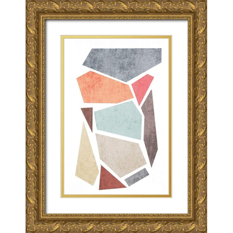 Geometric Shapes III Gold Ornate Wood Framed Art Print with Double Matting by Orlov, Irena