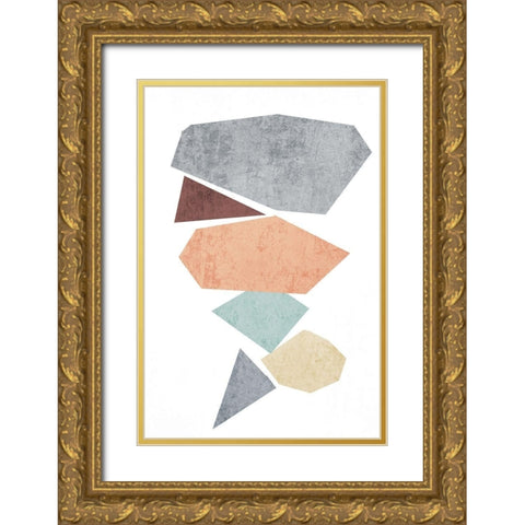 Geometric Shapes IV Gold Ornate Wood Framed Art Print with Double Matting by Orlov, Irena