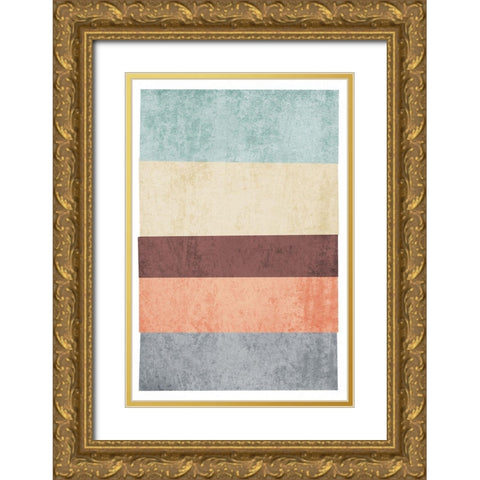 Geometric Shapes VI Gold Ornate Wood Framed Art Print with Double Matting by Orlov, Irena