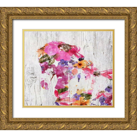 Bohemian Horse Gold Ornate Wood Framed Art Print with Double Matting by Orlov, Irena