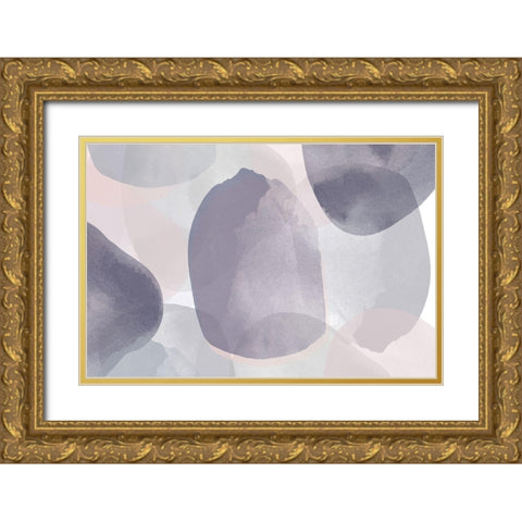 Minimalist Pink Purple Palette I Gold Ornate Wood Framed Art Print with Double Matting by Orlov, Irena