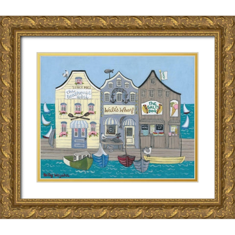 The Salty Dog Gold Ornate Wood Framed Art Print with Double Matting by Wojahn, Holly