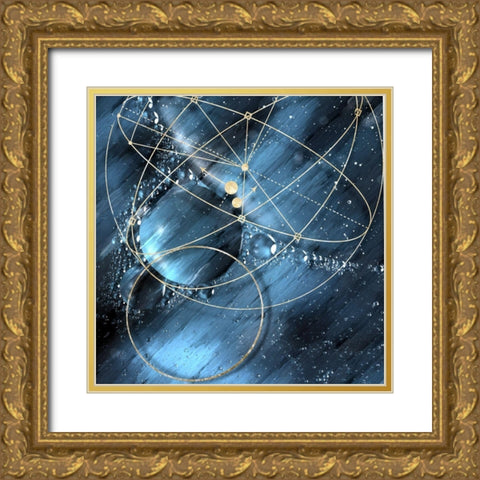 Moonscape II Gold Ornate Wood Framed Art Print with Double Matting by Smith, Karen