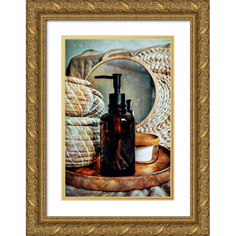 Natural Elements Aromatherapy I Gold Ornate Wood Framed Art Print with Double Matting by Aldridge, Ashley