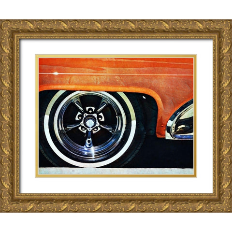 Orange Fender White Wall Mag Gold Ornate Wood Framed Art Print with Double Matting by Aldridge, Ashley