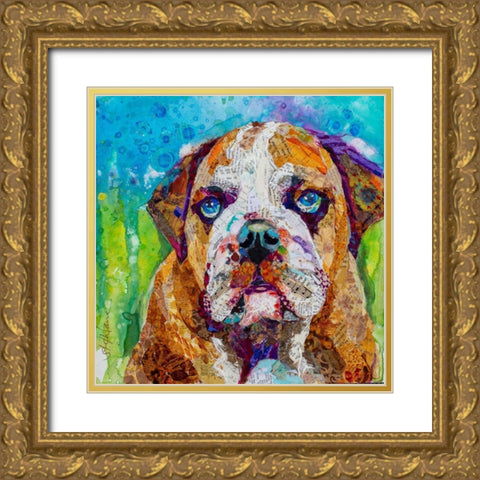 Bull Dog Gold Ornate Wood Framed Art Print with Double Matting by St Hilaire, Elizabeth