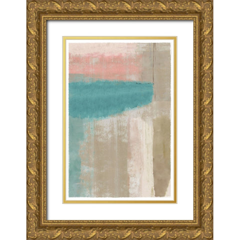 Pastel Blush I Gold Ornate Wood Framed Art Print with Double Matting by Kouta, Flora
