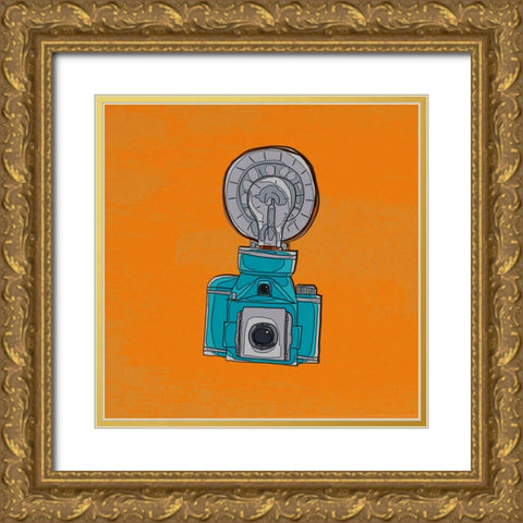 Snapshot II Gold Ornate Wood Framed Art Print with Double Matting by Smith, Karen