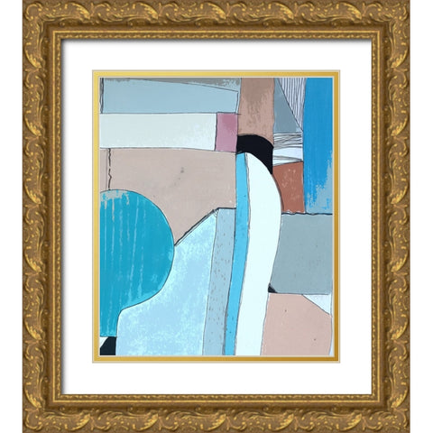 Twist and Turn II Gold Ornate Wood Framed Art Print with Double Matting by Smith, Karen