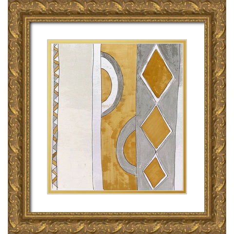 Hoopla II Gold Ornate Wood Framed Art Print with Double Matting by Smith, Karen