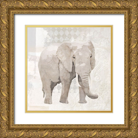 Ellie I Gold Ornate Wood Framed Art Print with Double Matting by Smith, Karen