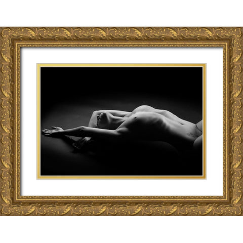 Woman Gold Ornate Wood Framed Art Print with Double Matting by Blasko, Jan