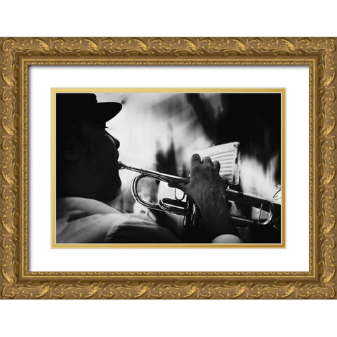 just follow my lead Gold Ornate Wood Framed Art Print with Double Matting by Correia, Rui