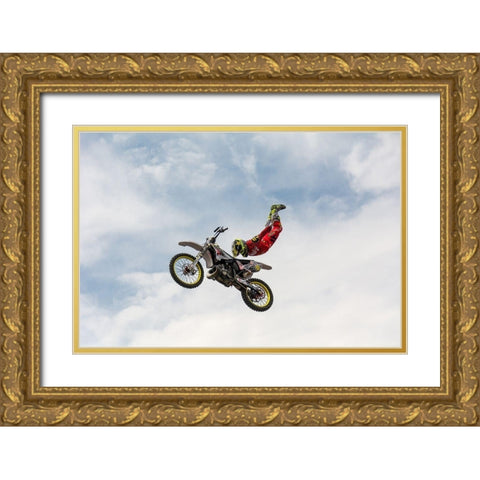 No hands superflyer Gold Ornate Wood Framed Art Print with Double Matting by Vlasceanu, Mircea