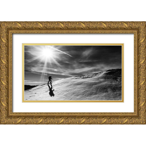 Way to the summit Gold Ornate Wood Framed Art Print with Double Matting by Rebro, Marcel