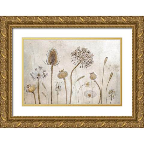 Growing old Gold Ornate Wood Framed Art Print with Double Matting by Disher, Mandy