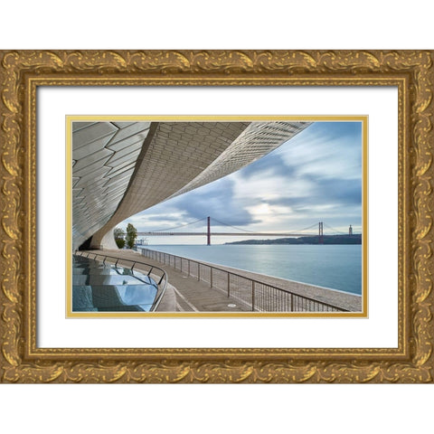 MAAT Gold Ornate Wood Framed Art Print with Double Matting by Gomes, Paulo