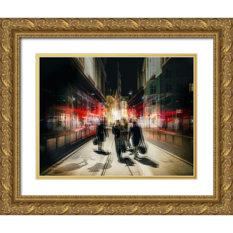 Free Exit Gold Ornate Wood Framed Art Print with Double Matting by Chiriaco, Carmine