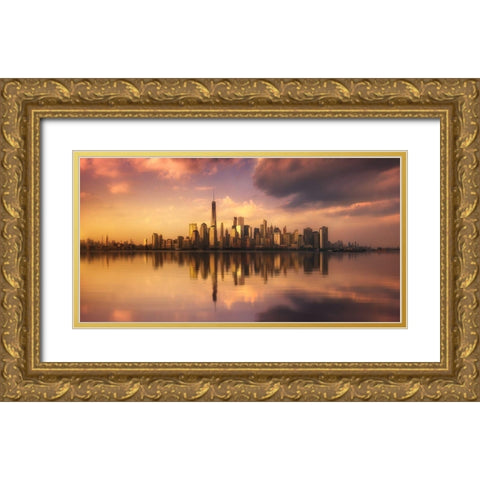 Untitled Gold Ornate Wood Framed Art Print with Double Matting by Martin Castan, David