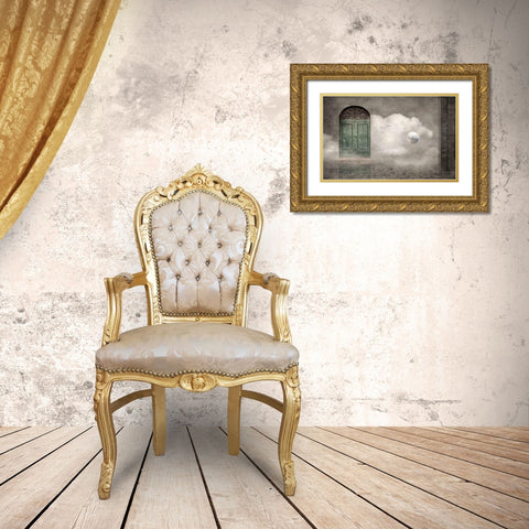 Secret Door Gold Ornate Wood Framed Art Print with Double Matting by Marcel, Christian