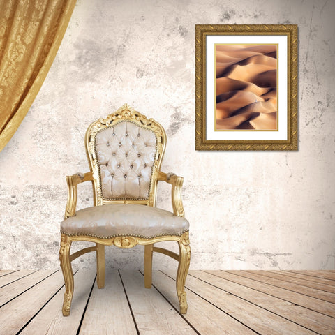 Chocolate Dunes Gold Ornate Wood Framed Art Print with Double Matting by Al Hammadi, Khalid