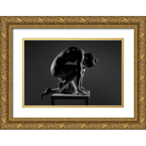 bodyscape Gold Ornate Wood Framed Art Print with Double Matting by Belovodchenko, Anton