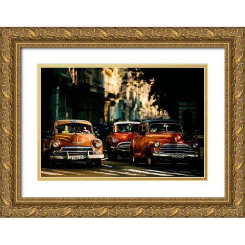 Come with me in the morning light Gold Ornate Wood Framed Art Print with Double Matting by Buliga, Gina