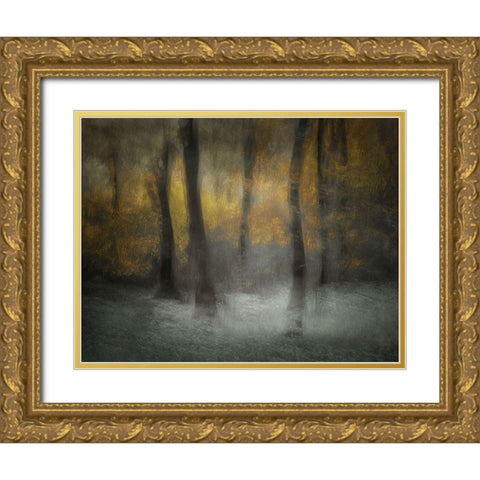 Dancing Trees Gold Ornate Wood Framed Art Print with Double Matting by Talen, Nel