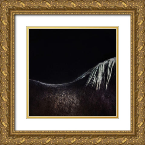 the naked horse Gold Ornate Wood Framed Art Print with Double Matting by Flour, Piet