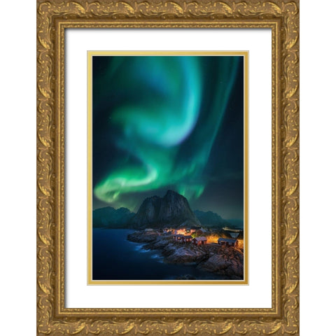 Rise Up Gold Ornate Wood Framed Art Print with Double Matting by F. Turienzo, Carlos