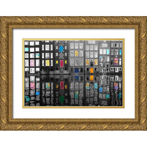 Amsterdam 39 Gold Ornate Wood Framed Art Print with Double Matting by Shrayer, Igor