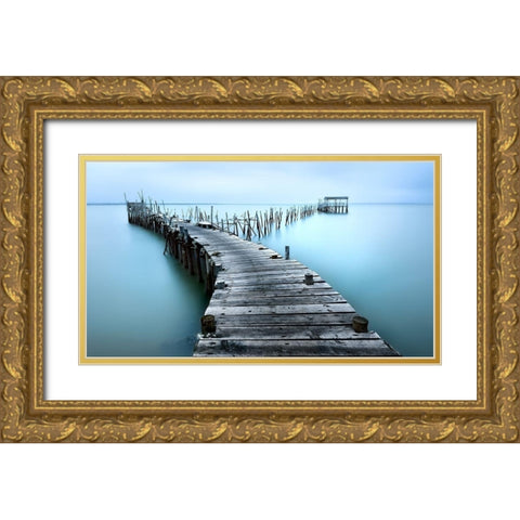 Carrasqueira II Gold Ornate Wood Framed Art Print with Double Matting by M. Garcia, Jesus