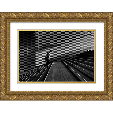 Stairs Gold Ornate Wood Framed Art Print with Double Matting by Sugimoto, Koji