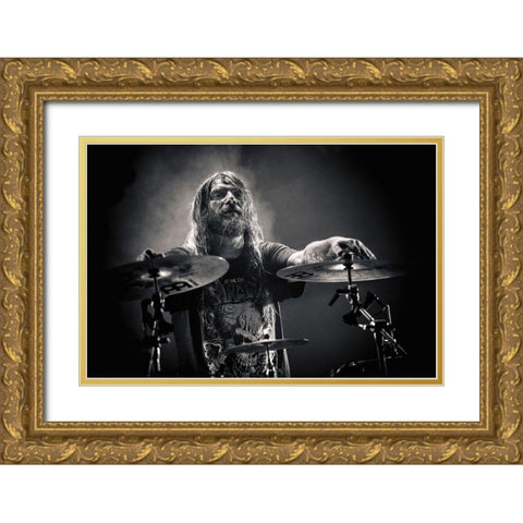 Loudblast Gold Ornate Wood Framed Art Print with Double Matting by