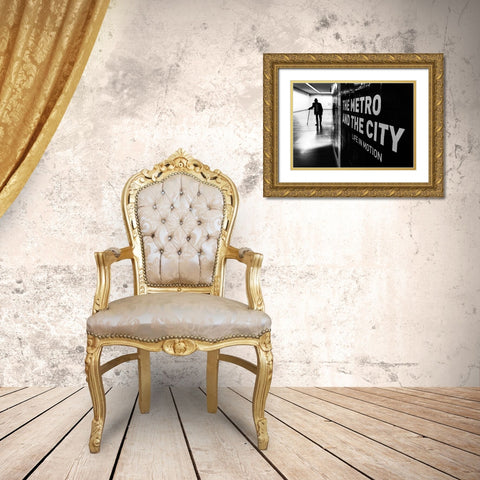 Life in Motion Gold Ornate Wood Framed Art Print with Double Matting by Carlos, Kk