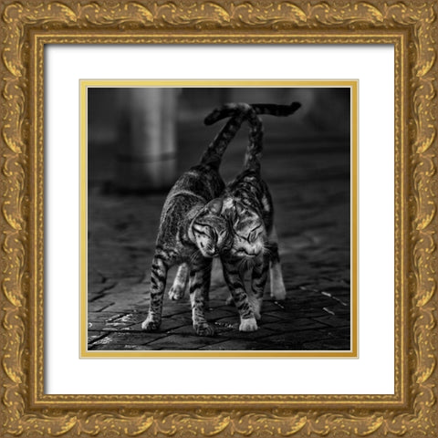 Untitled Gold Ornate Wood Framed Art Print with Double Matting by Nebula