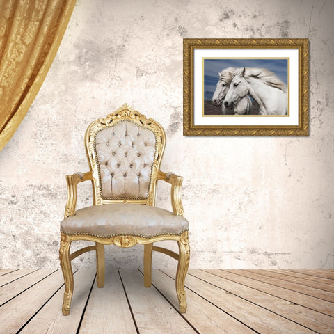 Blowing Gold Ornate Wood Framed Art Print with Double Matting by Ingibergsson, Bragi