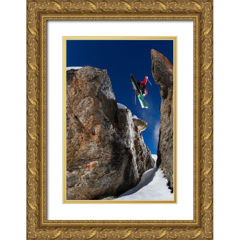 In Between the Rocks Gold Ornate Wood Framed Art Print with Double Matting by Shu, Tristan