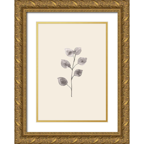Eucalyptus Twig Gold Ornate Wood Framed Art Print with Double Matting by Artographie Studio