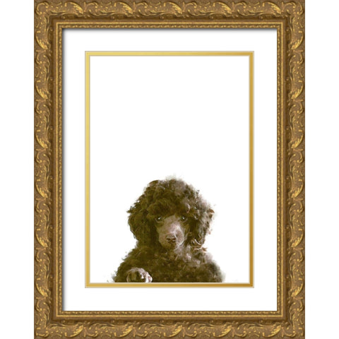 The Dog Gold Ornate Wood Framed Art Print with Double Matting by Artographie Studio